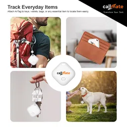 Callmate Air Tag for Apple with Loud Buzzer, Works with Apple Find My (No App Required), Worldwide Tracking for Keys, Wallets, Luggage, Pets & More, No Sim Needed, Replaceable Battery (Pack of 2) image 4