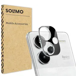 Amazon Brand - Solimo Camera Lens Protector for Redmi Note 13 Pro Plus | 3D Camera Protector Glass Guard | 9H Tempered Glass | Scratch-Resistant | Edge to Edge Coverage Clear image 1
