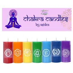 asidea 7 Chakra Candle Set | Candles for Aromatherapy, Meditation Candle, Spa | Scented Candles for Gifting & Decoration image 1