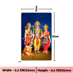 EVERCAREGIFTS Bhagwan Shri Ram Darbar Photo Fridge Magnet God Photo Magnet Birthday Gifts for Hindu Deity Ram Sita Lakshman Fridge Magnet Kitchen Décor Home Decoration Size: 8.2 x 5.2 CM image 4