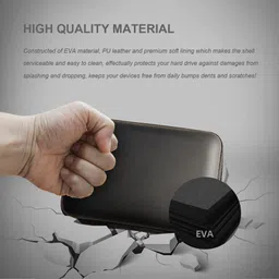 vyar Hard Drive Carrying Case/Bag 2.5-inch Carry Pouch Compatible with Western Digital WD Elements Seagate Passport Toshiba Earphone Power Bank USB Cable & Portable Hard Drives Black image 5