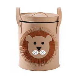 House of Quirk Felt Kids Cartoon Laundry Basket With Lid Round Storage Basket Laundry Organizer image 3
