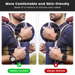 Solft Silicone Watch Band for Garmin Forerunner 630/235/735XT/220/230/620/Approach S6 Golf Watch, Two-in-One Color Replacement Strap for Garmin Watch Accessories, Black-Gery image 4