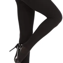 disolve Women Fleece Lined Winter Pantyhose High Waist Thermal Warm Yoga Pants Pack of 1 Free Size (28 till 32) image 4