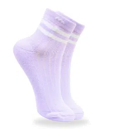 neska moda Women's Cotton 1 Pair Ankle length Socks (Purple)-S1917 image 1