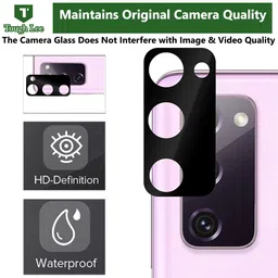 Tough Lee Back Camera Lens Protector Tempered Glass for Samsung Galaxy S20 FE 5G (Black) Pack of 1 image 3