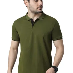 wear your opinion Men's Premium Pique Cotton Polo Collar Neck T-Shirt image 1