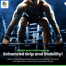 PRO365 Premium Soft Gym Wrist Supporter with Wrap Thumb Loop, Adjustable Band for Weightlifting & Strength Training, Men & Women Gym Accessory image 3