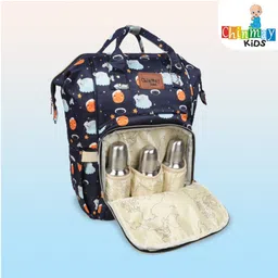 Chinmay Kids Diaper Bag Nursing Maternity Backpack, Waterproof Multifunctional Travel Bag Large Size (20 x 18 x 40 cms)(Blue) (Black Dog) image 3