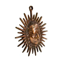 craftearth - crafting your curiosity Surya Dev Wall Hanging Idol – Compact Antique Finish – G-175-B image 2