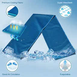 ubervia Ubervia® 2 Pack Cooling Towel Soft Breathable Travel Ice Towel for Gym Fitn Workout Yoga Sport Running Camping Hiking POPQ image 4