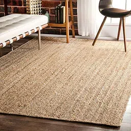 vasac Handloom (Rug 5x7 feet Rectangular) Jute Carpet for Living Room, Jute Floor Mat, Rugs for Living Room, Jute Centre Table Carpets, Carpet for Kitchen image 1