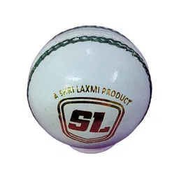 sl(a shri laxmi product) SL T-20 White Leather Cricket Ball image 5