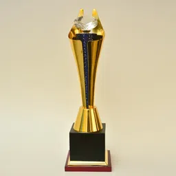 Elegant Black & Golden Trophy for Special Event & Functions (Medium, 52cm Height x 15cm Width x 15cm Depth) image 1