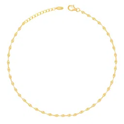 giva 925 Silver Golden Vintage Beauty Anklet,Single | Anklets for Women and Girls | With Certificate of Authenticity and 925 Stamp | 6 Months Warranty image 1