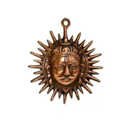 craftearth - crafting your curiosity Surya Dev Wall Hanging Idol – Compact Antique Finish – G-175-B image 1