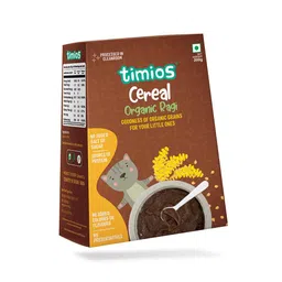 Timios Organic Instant Ragi Baby Cereal, Healthy and Nutritious, No Added Sugar, No Preservatives, 200g image 2