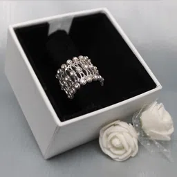 giva 925 Silver Zircon Studded Supple Ring Cum Bracelet | Adjustable Bracelet for Women & Girls | With Certificate of Authenticity and 925 Stamp | 6 Month Warranty* image 4