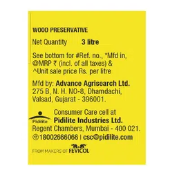 Pidilite Terminator Eco-Friendly Termite Killer Refill Pack | Wood Preservative and Termite, Borer, Insect Repellant | for Home, Kitchen and Offices (3 LTR) image 3