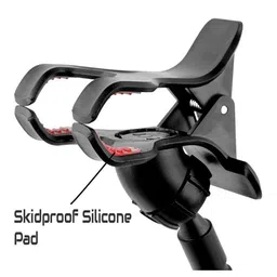 xgmo XGMO® Metal Lazy Mobile Phone Holder Mount Stand | Flexible | Portable - Foldable | 360 Degree |Heavy Duty |Gooseneck Long Arm Clip Compatible With All Smartphones Size Upto 6.5" to Watch Movies, Youtube, Videos Attend Online Classes, Seminar Etc - (Black) image 4