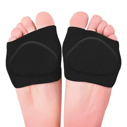 Digolex Forefoot Pad for pain relief- Ball of Foot Cushion for Metatarsalgia Bunion Corrector Toe Sleeve- Hallux Valgus Foot support for pain relief- Metatarsal Pads for Men and Women (1 Pair) (Black) image 1