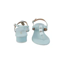 metro Women Faux Leather Beaded Thong Casual Sandals image 5