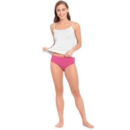 jockey SW02 Women's High Coverage Super Combed Cotton Elastane Stretch Mid Waist Hipster with Concealed Waistband and Stay Fresh Treatment (Pack of 2_Colors & Prints May Vary) image 3