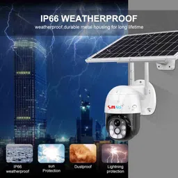 smars SMARS® 3MP 4G sim Enabled Solar Outdoor PTZ Camera | 2way Audio | IP66 Waterproof | Colour Night Vision | PIR Detection | Support Upto 128 GB SD Card image 5