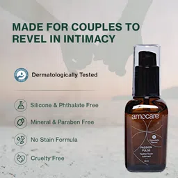 amocare Passion Pulse Premium Water-based Lubricant Gel for Men & Women | Aloe Vera Enriched | Dermatologically Tested | Natural Ingredients | Non-Sticky | Silicone and Paraben Free - No Side Effects | Toy & Condom Compatible | Strawberry Flavour | 50 ml image 4