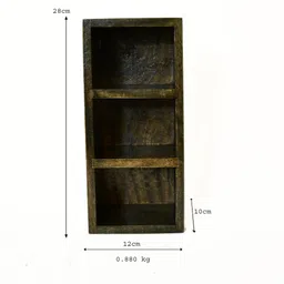 craftearth - crafting your curiosity Handcrafted Wooden Wall Shelf, Compact & Stylish Storage – WD-31-A image 2