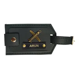 giftsclub Eco Leather Unisex Lightweight Snap Closer Customize Passport Cover with Luggage Tag (Dark Green) image 4