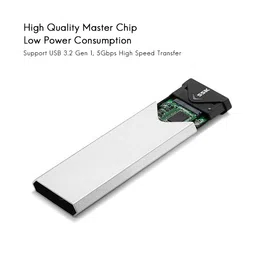 SSK Aluminum USB 3.1 to M.2 NGFF SSD Enclosure Adapter, External SATA Based M.2 Solid State Hard Drive Enclosure (SATA Based) image 5