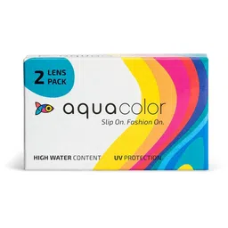 aqualens contact lenses Aquacolor Monthly Disposable Soft Colored Contact Lenses 0 Power - Spicy Grey - (2 Lens/Box) - Plano image 1