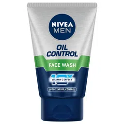 NIVEA MEN Oil Control Face Wash 100 g | With Magnolia Bark Extracts for 12 Hr Oil Control in Summer | 10 X Vitamin C Effect for Radiant Skin | For Oily Skin image 1