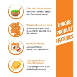 naturolax Naturolax-A Isabgol Powder |300g - Pack of 3| Psyllium Husk Powder | Non-Habit Forming Isabgol - Ayurvedic Formula| Fiber Supplements for Digestion| Effectively Relieves Constipation|Orange Flavoured image 4