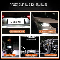 Autozap T10 15 LED White Roof light bulb Dash Light Car, Motorbike, Van LED for (12 V, 5 W) (Punch, Swift, Baleno, Brezza, Pack of 2) (3 Months Warranty) image 5