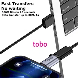 Tobo USB C to Lighting Adapter,27W PD Fast Charging for 14/13/12 Pro Max Plus Mini,for Lighting to USB C Cable Adapter for iPad,Support Transfer Data-Not for Audio/OTG (TD-1297CC) (Pack of 1) image 3
