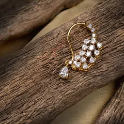 saraf rs jewellery AD studded Handcrafted Nose Ring image 5