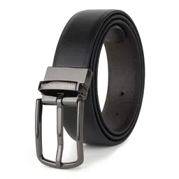 hayes london PU Leather Belt for Men – Reversible Belt for Formal and Casual Wear (KANSAS-GREY-34) image 1