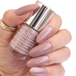DeBelle Gel Glossy Finish Nail Polish (Non- Uv) | Long Lasting | Seaweed Enriched |Chip Resistant | Toxic & Cruelty Free | 6Ml (Angelic Saira) - 7 Ml image 1