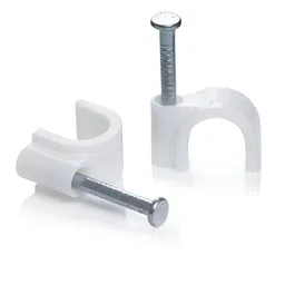 on blow 9mm Diameter Wire Fastener Circle Cable Clips With Metal Nail (100 Piece) image 1