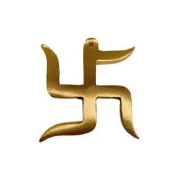 The Spiritual Living Pure Copper Swastik for Door Entrance II Religious Swastik Symbol for Good Luck (卐) II Vastu Remedies II Home & Office II 2 Inch Approx II 1 Pc image 1
