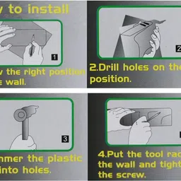 DeoDap Cleaning Supplies - 3 Layer Mop and Broom Holder, Garden Tool Organizer, Multipurpose Wall Mounted, Multicolour (240_3Lyr_Broom_Holder) image 5