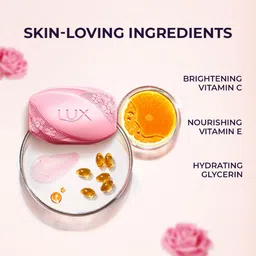 Lux Radiant Glow rose Vitamin C & E For Superior Glow Offer Pack of 8 x 150g image 5