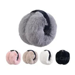 ablue clipper Earmuffs - Soft & Warm Winter Ear Muffs for Women, Girls - Foldable, Furry Fleece Ear Warmers - Outdoor Cold Protection Ear Covers, Headband Style, Ideal for Running, Cycling & Biking image 1