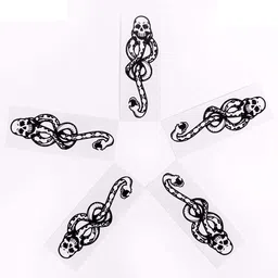Gadgets Wrap Vinyl Party Dance Cosplay Death Eaters with Snake Skull Head Temporary Tattoos Sticker (60 cm X 5 cm, Multicolor, Piece) image 1