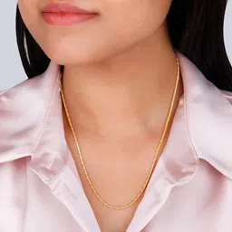 giva 925 Silver Golden Tranquil Waters Chain | Gifts for Women and Girls | With Certificate of Authenticity and 925 Stamp | 6 Months Warranty* image 3