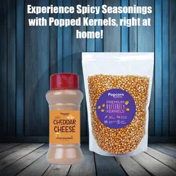 Popcorn & Company Gourmet Popcorn Kernels Seeds (300g) & Cheddar Cheese Seasoning (60g) Non-GMO & Gluten-Free Healthy Snacks, Perfect for Movie Nights & Gatherings image 5