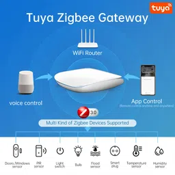 protium ZigBee 3.0 & Bluetooth & Mesh Hub Support Only Tuya Devices, Work with Smart Life App, Intelligent Bridge Wired Smart Home Gateway, White image 4