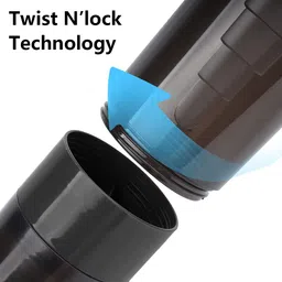 xsuper Protein Shaker Bottle, 16oz Leak Poof Fitness Sports Shaker Water Bottle for Protein Mixes, Portable Blender Bottle with 2 Twist on Cups on Each Bottom for Powder & Capsule Organizer (Black) image 4